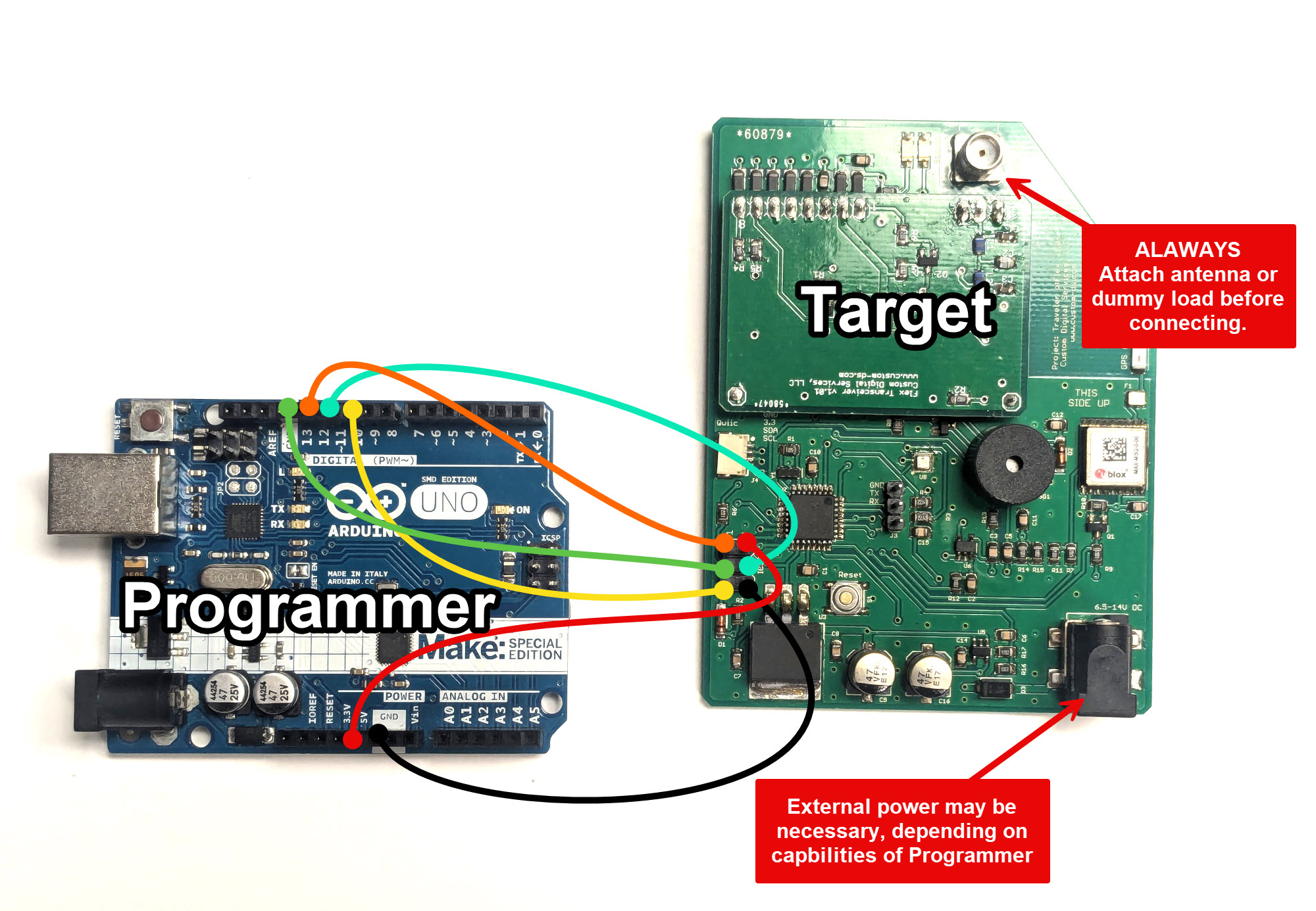 Uploading the firmware by selecting the Uno board from the drop-down, and clicking Upload button.